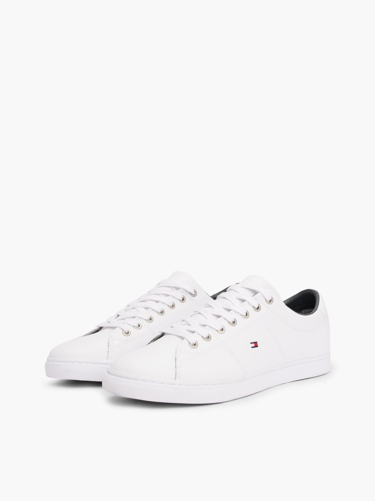 Flag Leather Sneaker — White