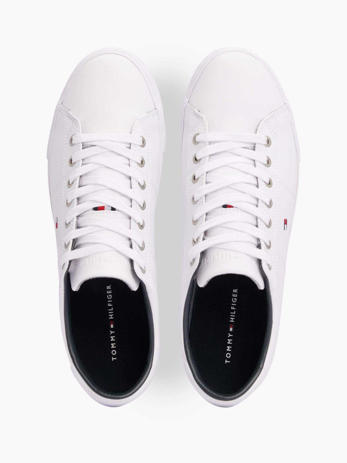 Flag Leather Sneaker — White