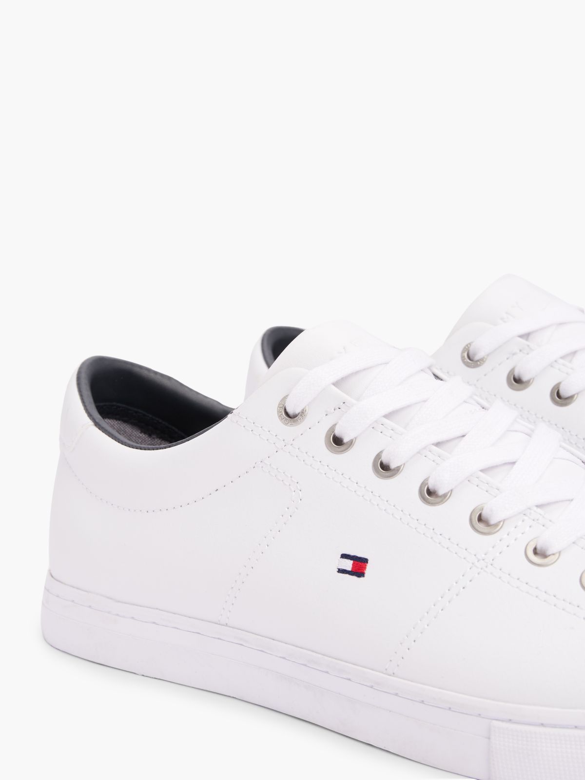 Flag Leather Sneaker — White