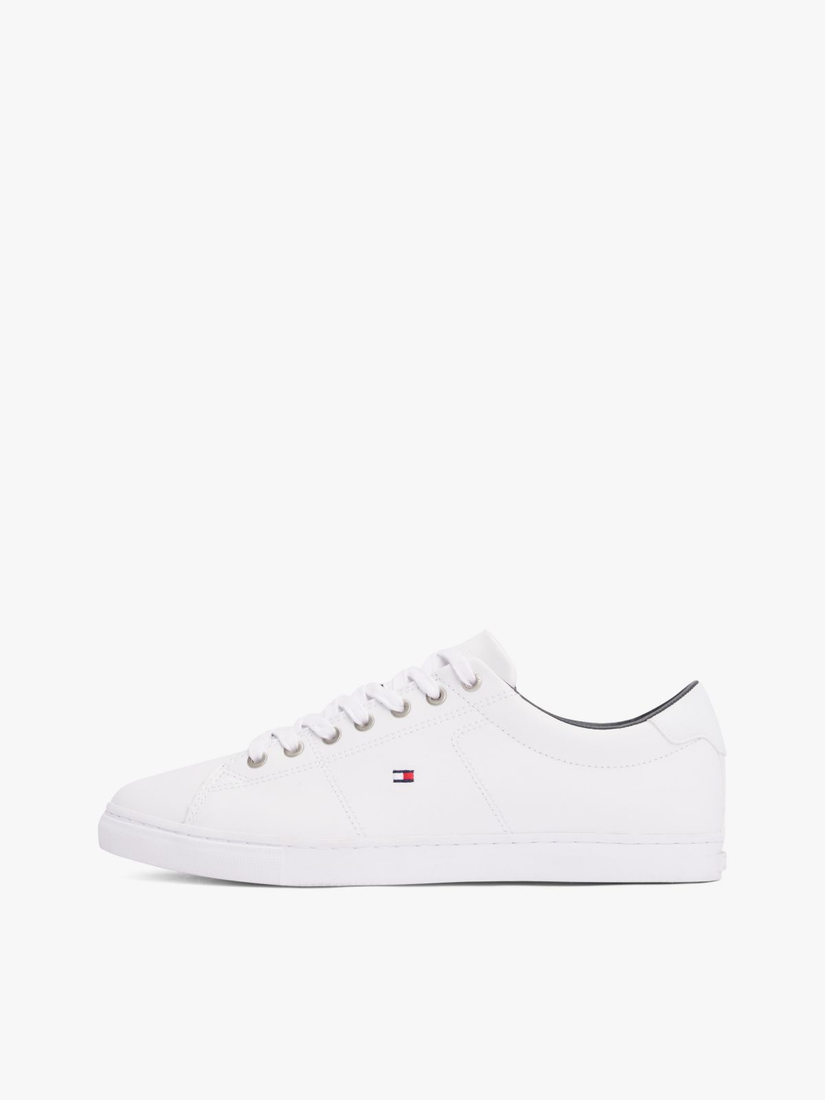 Flag Leather Sneaker — White