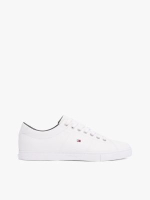 Flag Leather Sneaker, White