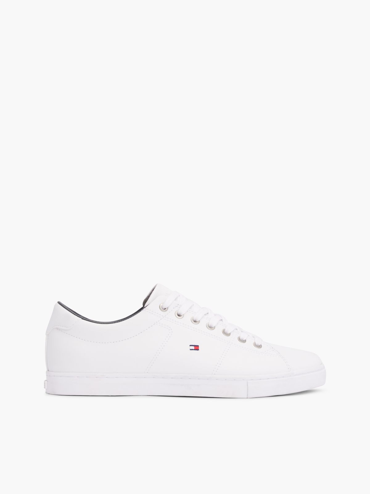 Flag Leather Sneaker — White