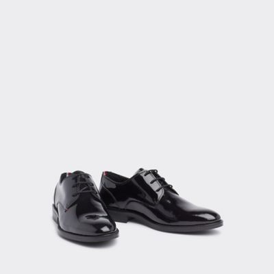 tommy hilfiger black leather shoes