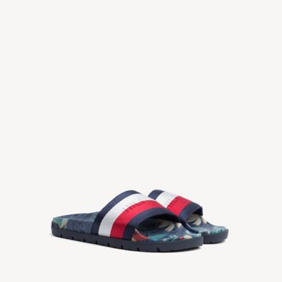 tommy hilfiger slides mens black