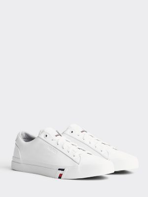 white leather sneakers tommy hilfiger