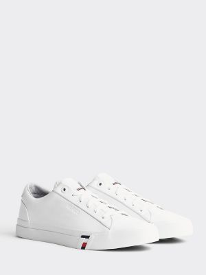 tommy leather sneakers