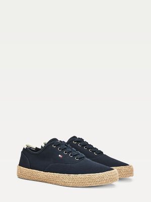 tommy hilfiger flat cotton espadrilles