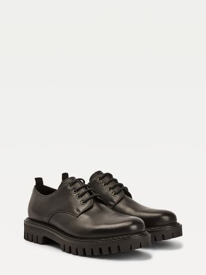 tommy hilfiger chunky leather trainers