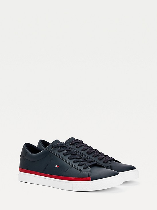 Borrow relay to exile Flag Leather Sneaker | Tommy Hilfiger