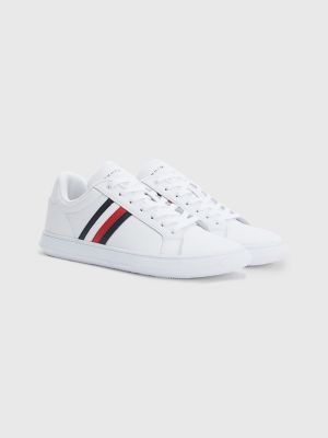 Logo Stripe Leather Sneaker