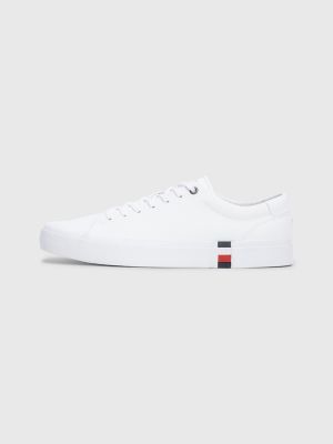 Ténis TOMMY HILFIGER Flag Leather Brancos