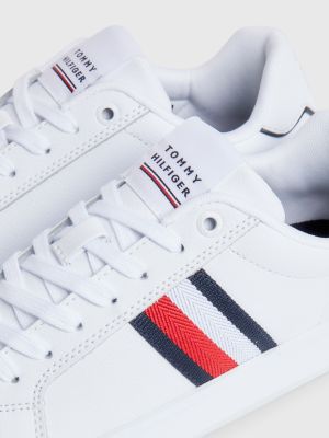 Logo Stripe Leather Sneaker