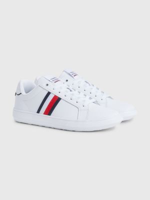 Logo Stripe Leather Sneaker