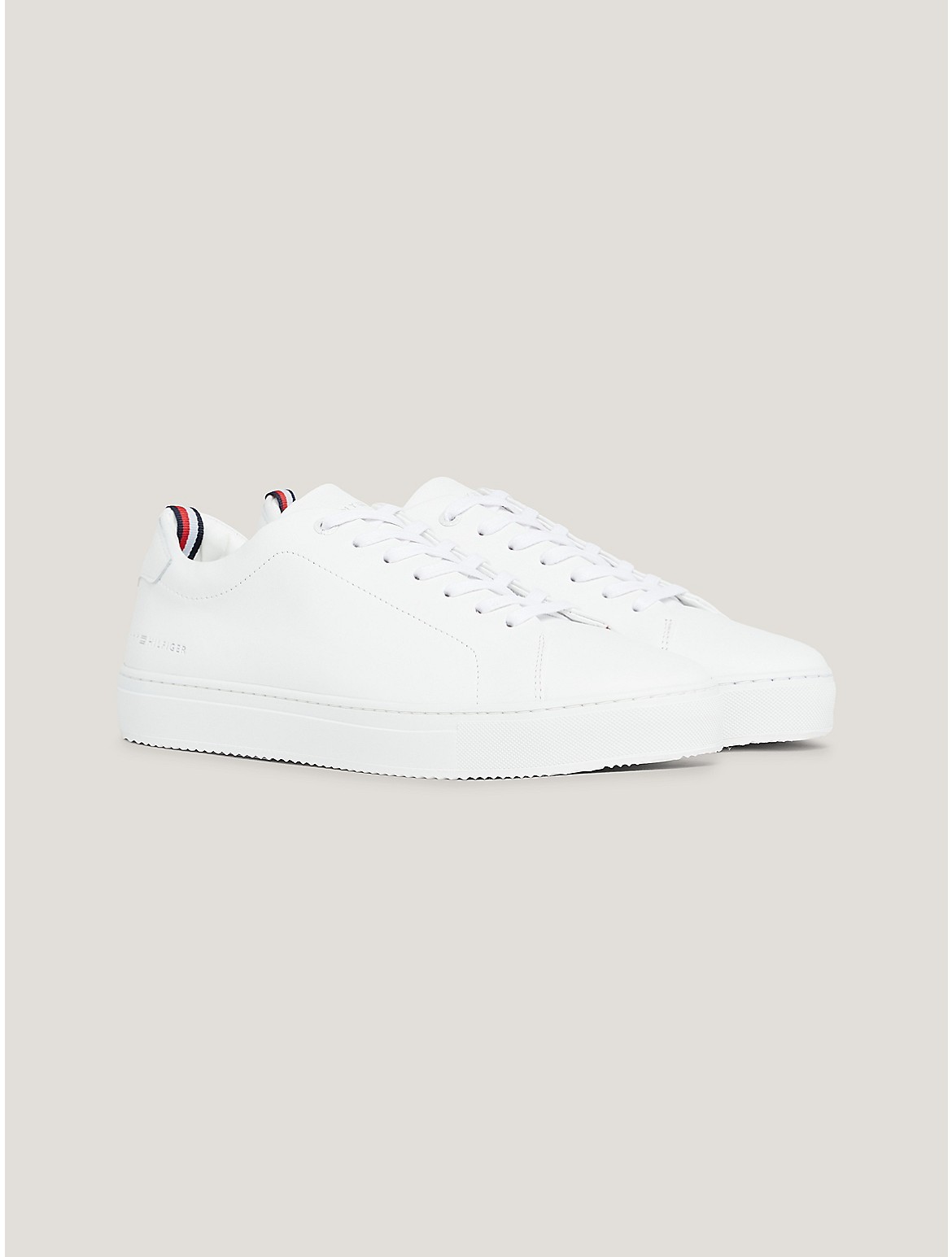 Tommy Hilfiger Men's Leather Cupsole Sneaker - White - 12