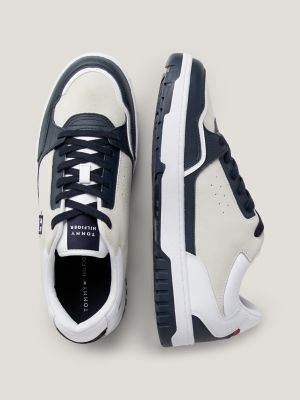 TH Logo Leather Suede Mix Sneaker Tommy Hilfiger USA