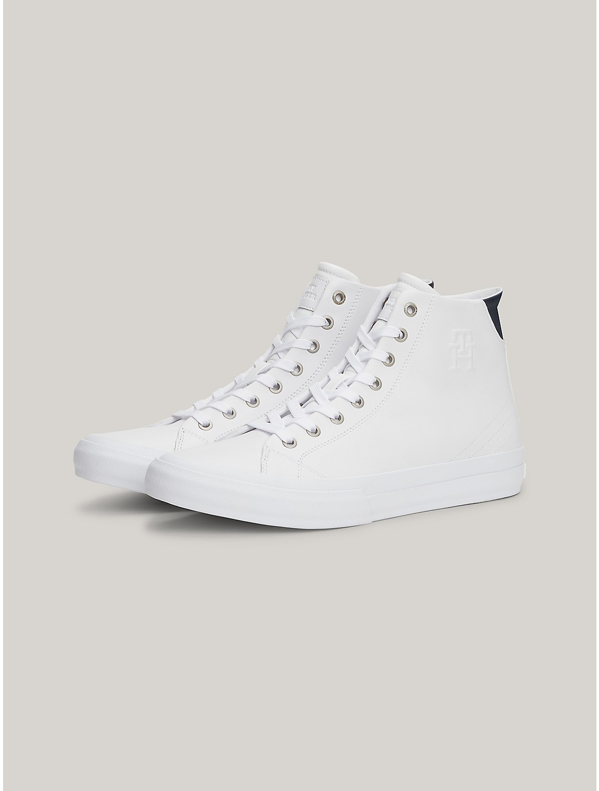 Tommy Hilfiger Men's TH Logo Leather High-Top Sneaker