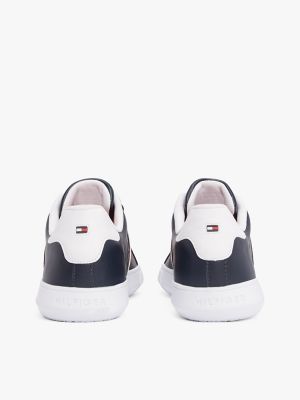 Tommy hilfiger fashion best sale th leather cupsole sneaker