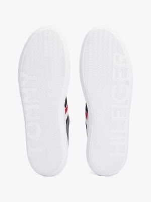 Мужские кроссовки Tommy Hilfiger Stripe Leather Cupsole, цвет: Тёмно-синий — фото 5
