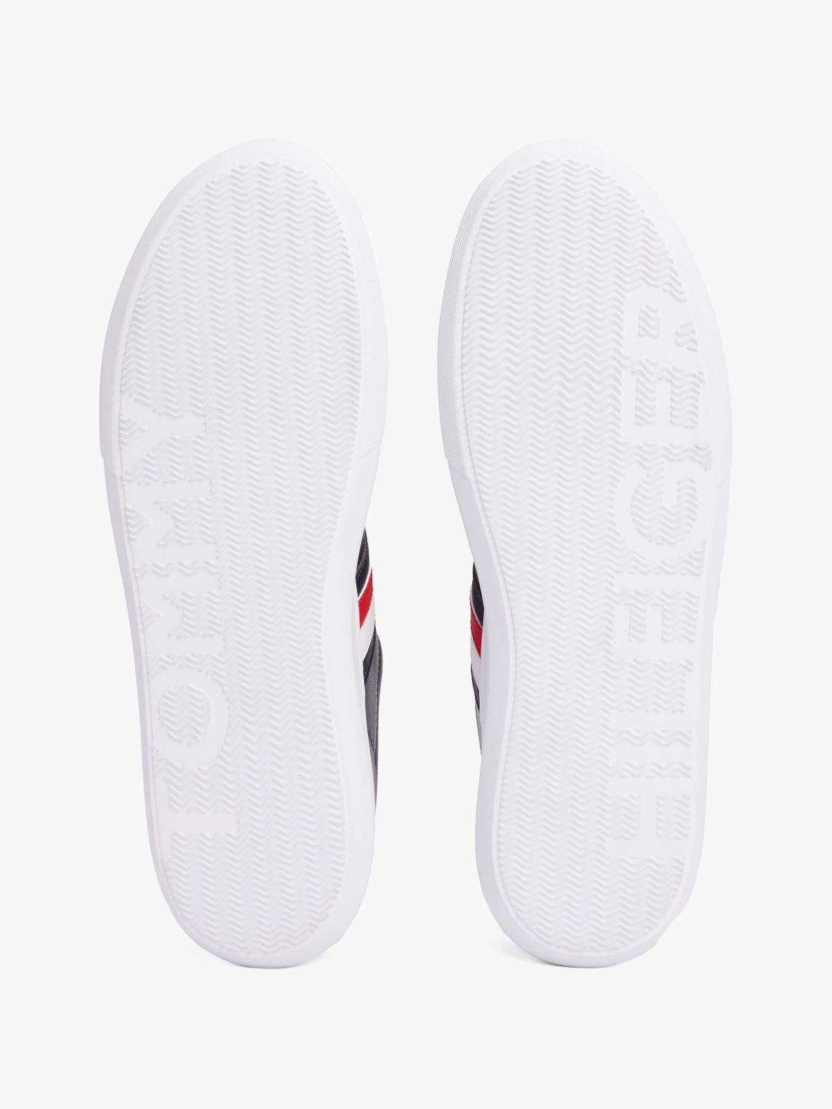 Stripe Leather Cupsole Sneaker — Navy