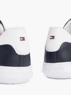 Stripe Leather Cupsole Sneaker — Navy 6