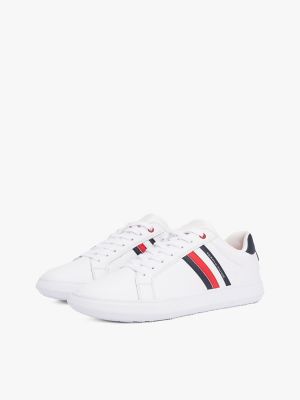 Stripe Leather Cupsole Sneaker | Tommy Hilfiger