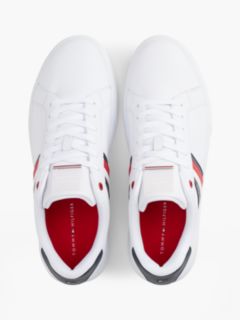 Stripe Leather Cupsole Sneaker — White 3