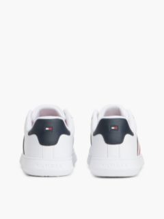 Stripe Leather Cupsole Sneaker — White 4