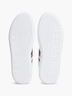 Stripe Leather Cupsole Sneaker — White 5