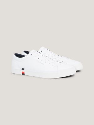 Low Cut Leather Sneaker, White