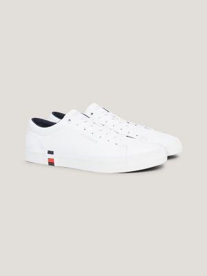 Tommy hilfiger shop leather sneakers