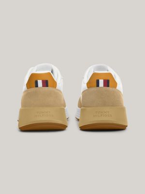 Mixed Panel Chunky Sole Leather Sneaker | Tommy Hilfiger USA
