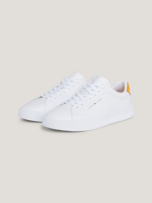 Tommy Logo Leather Cupsole Sneaker | Tommy Hilfiger USA
