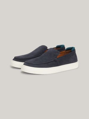 TH Logo Suede Loafer Sneaker, Navy