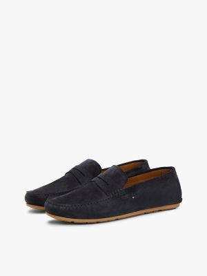 Suede Driving Loafer, Navy