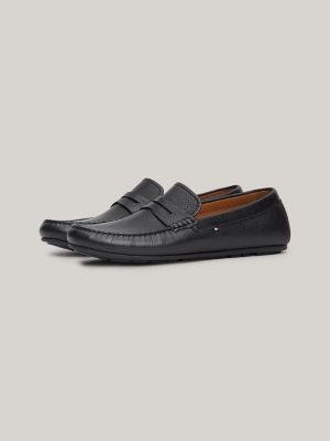 Leather Driving Loafer, Black