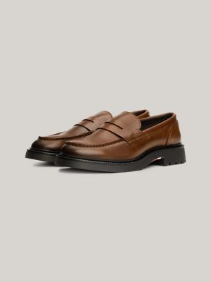 Tommy Flag Leather Loafer, Winter Cognac