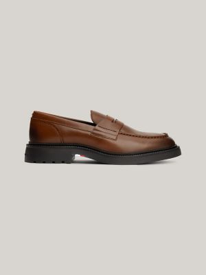 Tommy Flag Leather Loafer, Winter Cognac