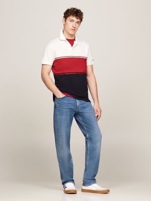 Signature Stripe Leather Sneaker, White