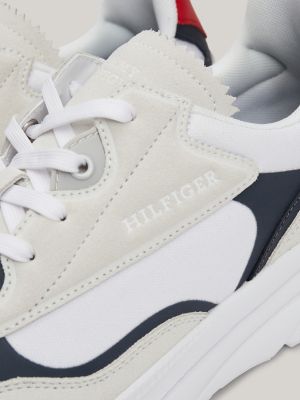 Suede panel chunky sole trainers store