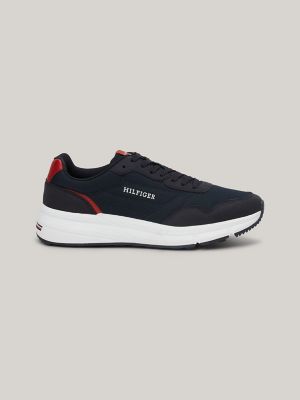 Tommy hilfiger suede mix sneaker in black sales