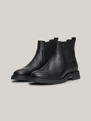 Lightweight Leather Chelsea Boot, Black