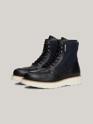 Workwear Hybrid Leather Boot, Navy