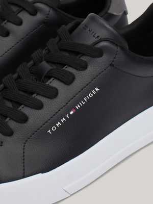 Tommy Logo Leather Cupsole Sneaker | Tommy Hilfiger USA