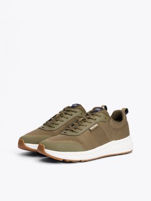 Cleated Knit Sneaker, Army Green