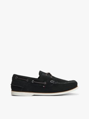 Suede Boat Shoes, Navy
