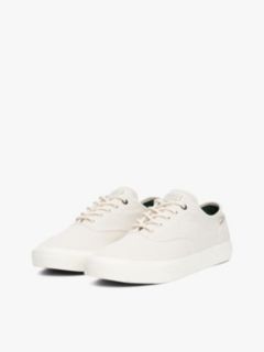 Embossed Logo Canvas Sneaker — Alabaster 2
