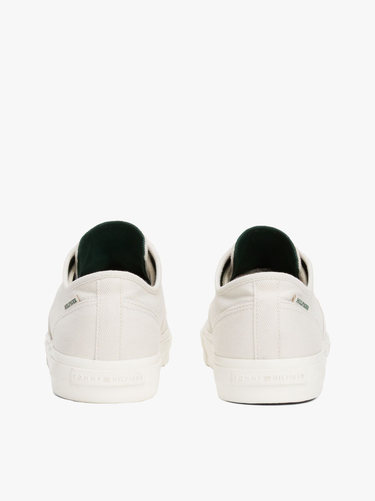 Embossed Logo Canvas Sneaker — Alabaster