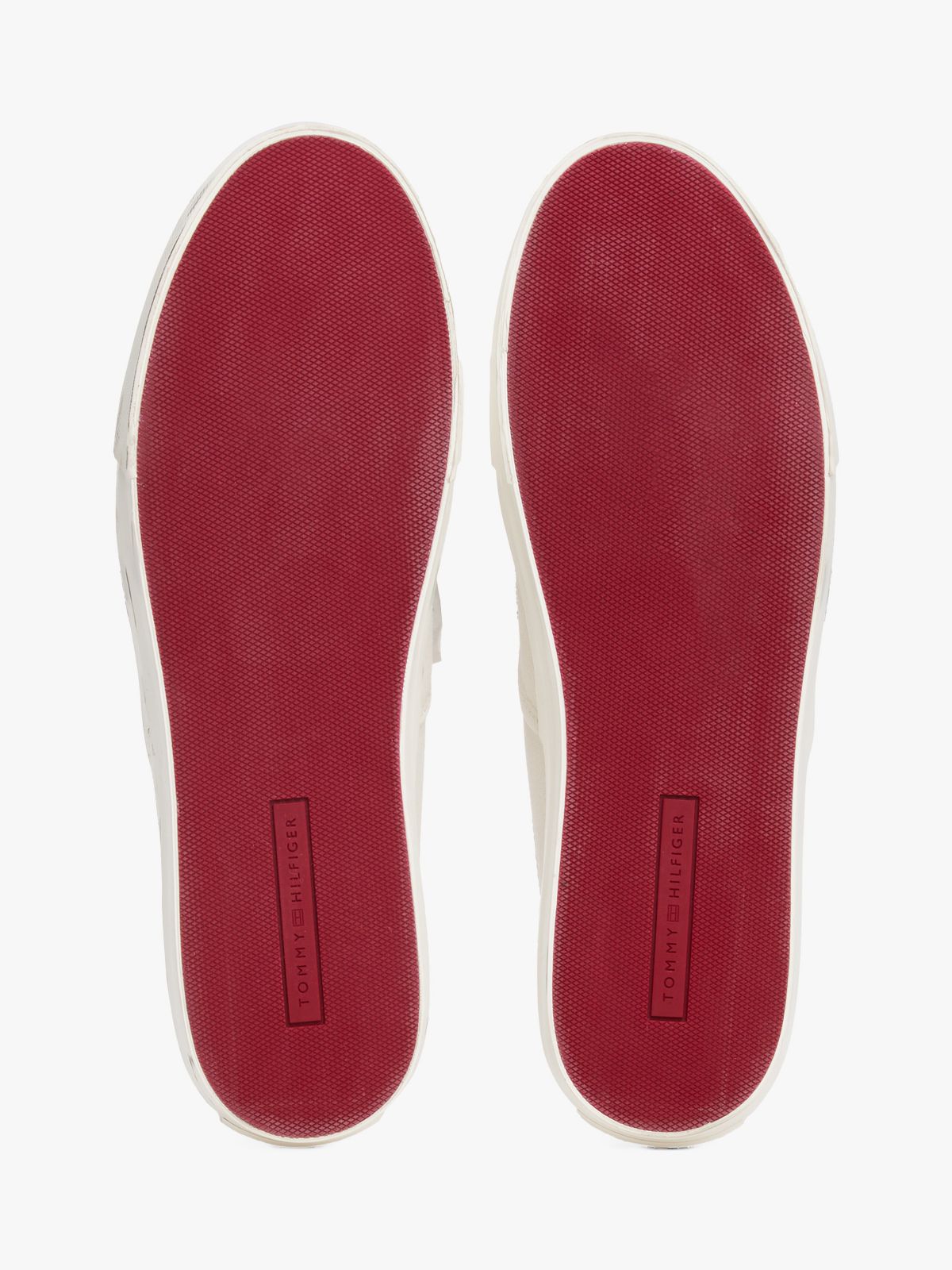 Embossed Logo Canvas Sneaker — Alabaster