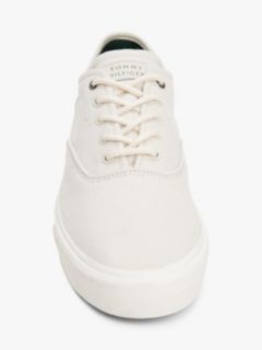 Embossed Logo Canvas Sneaker — Alabaster 6