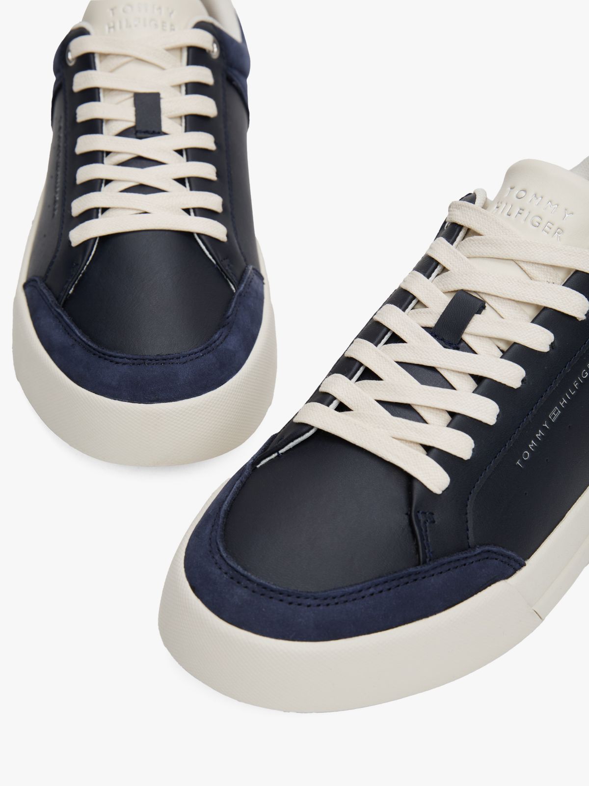 Tonal Logo Court Sneaker — Space Blue